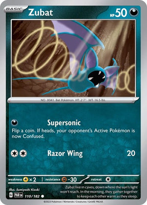Pokemon TCG - SV04: Paradox Rift - Zubat - 110/182 - Reverse Holofoil