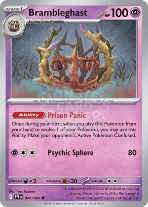 Pokemon TCG - ME02: Phantasmal Flames - Brambleghast - 047/094 - Reverse Holofoil