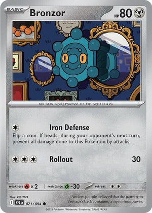 Pokemon TCG - ME02: Phantasmal Flames - Bronzor - 071/094 - Reverse Holofoil