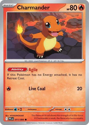 Pokemon TCG - ME02: Phantasmal Flames - Charmander - 011/094 - Reverse Holofoil