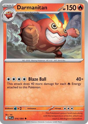 Pokemon TCG - ME02: Phantasmal Flames - Darmanitan - 016/094 - Reverse Holofoil