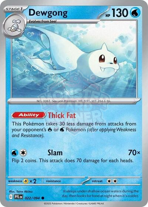 Pokemon TCG - ME02: Phantasmal Flames - Dewgong - 022/094 - Reverse Holofoil