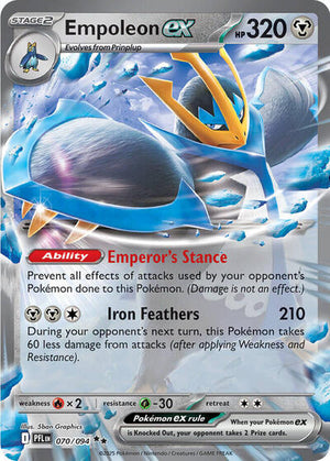 Pokemon TCG - ME02: Phantasmal Flames - Empoleon ex - 070/094 - Holofoil