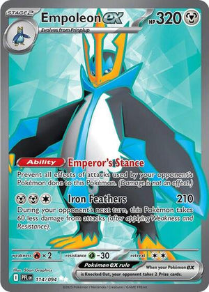 Pokemon TCG - ME02: Phantasmal Flames - Empoleon ex - 114/094 - Holofoil