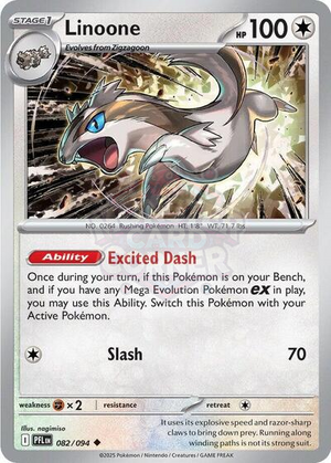 Pokemon TCG - ME02: Phantasmal Flames - Linoone - 082/094