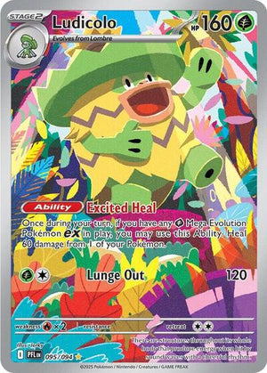 Pokemon TCG - ME02: Phantasmal Flames - Ludicolo - 095/094 - Holofoil
