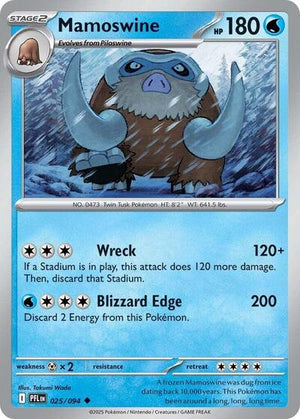 Pokemon TCG - ME02: Phantasmal Flames - Mamoswine - 025/094 - Reverse Holofoil