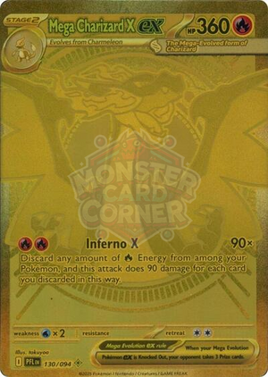 Pokemon TCG - ME02: Phantasmal Flames - Mega Charizard X ex - 130/094 - Holofoil