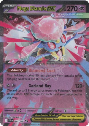 Pokemon TCG - ME02: Phantasmal Flames - Mega Diancie ex - 041/094 - Holofoil