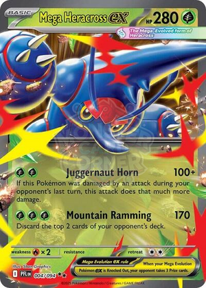 Pokemon TCG - ME02: Phantasmal Flames - Mega Heracross ex - 004/094 - Holofoil