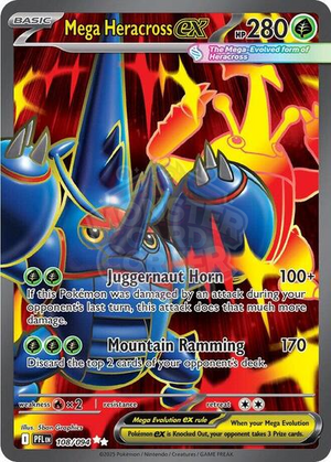 Pokemon TCG - ME02: Phantasmal Flames - Mega Heracross ex - 108/094 - Holofoil