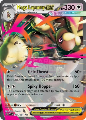 Pokemon TCG - ME02: Phantasmal Flames - Mega Lopunny ex - 084/094 - Holofoil