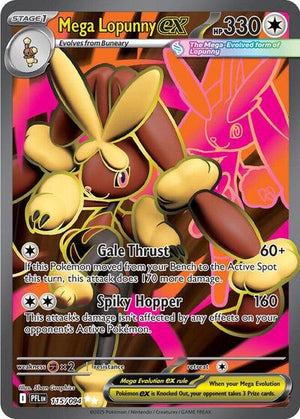 Pokemon TCG - ME02: Phantasmal Flames - Mega Lopunny ex - 115/094 - Holofoil