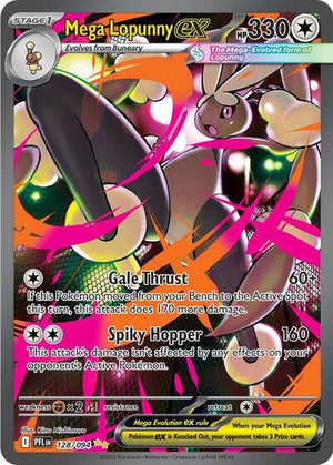 Pokemon TCG - ME02: Phantasmal Flames - Mega Lopunny ex - 128/094 - Holofoil