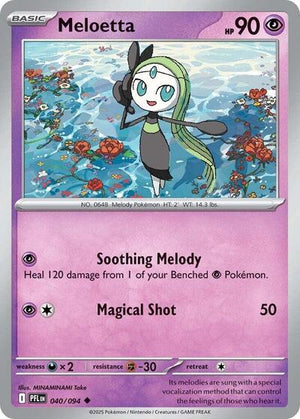 Pokemon TCG - ME02: Phantasmal Flames - Meloetta - 040/094 - Reverse Holofoil