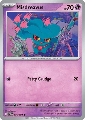 Pokemon TCG - ME02: Phantasmal Flames - Misdreavus - 035/094 - Reverse Holofoil
