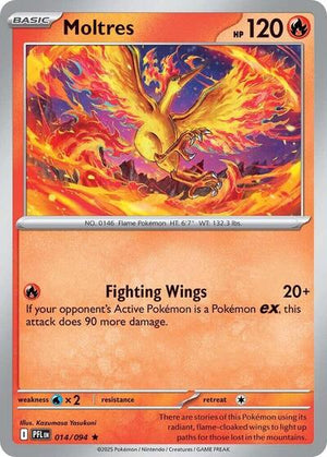 Pokemon TCG - ME02: Phantasmal Flames - Moltres - 014/094 - Holofoil