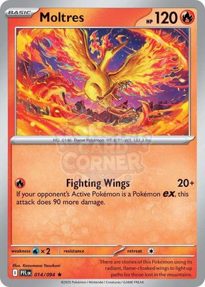 Pokemon TCG - ME02: Phantasmal Flames - Moltres - 014/094 - Reverse Holofoil