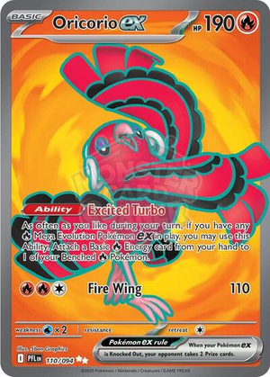 Pokemon TCG - ME02: Phantasmal Flames - Oricorio ex - 110/094 - Holofoil