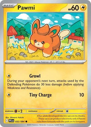 Pokemon TCG - ME02: Phantasmal Flames - Pawmi - 032/094 - Reverse Holofoil