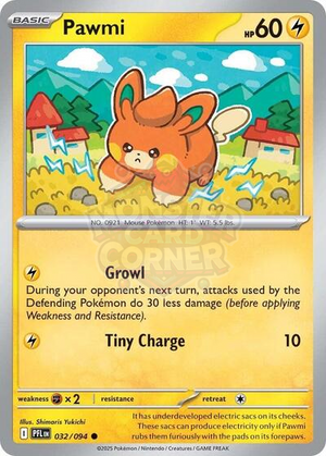 Pokemon TCG - ME02: Phantasmal Flames - Pawmi - 032/094