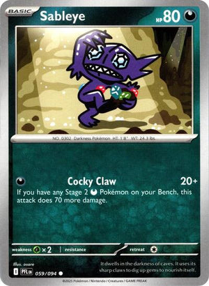 Pokemon TCG - ME02: Phantasmal Flames - Sableye - 059/094