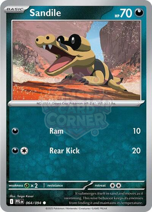 Pokemon TCG - ME02: Phantasmal Flames - Sandile - 064/094