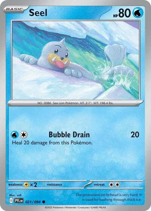 Pokemon TCG - ME02: Phantasmal Flames - Seel - 021/094 - Reverse Holofoil