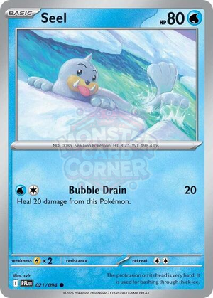 Pokemon TCG - ME02: Phantasmal Flames - Seel - 021/094