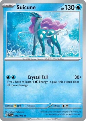 Pokemon TCG - ME02: Phantasmal Flames - Suicune - 026/094 - Reverse Holofoil