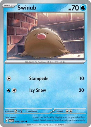 Pokemon TCG - ME02: Phantasmal Flames - Swinub - 023/094