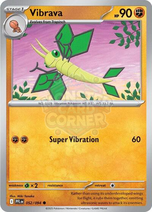 Pokemon TCG - ME02: Phantasmal Flames - Vibrava - 052/094 - Reverse Holofoil