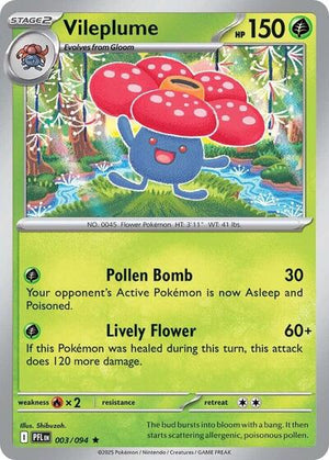 Pokemon TCG - ME02: Phantasmal Flames - Vileplume - 003/094 - Holofoil