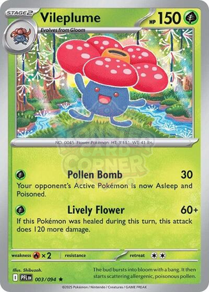 Pokemon TCG - ME02: Phantasmal Flames - Vileplume - 003/094 - Reverse Holofoil