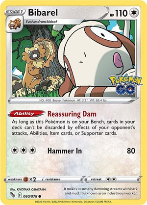 Pokemon TCG - Pokemon GO - Bibarel - 060/078