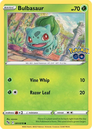 Pokemon TCG - Pokemon GO - Bulbasaur - 001/078