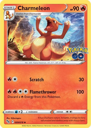 Pokemon TCG - Pokemon GO - Charmeleon - 009/078 - Reverse Holofoil