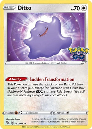 Pokemon TCG - Pokemon GO - Ditto - 053/078 - Holofoil