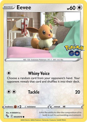 Pokemon TCG - Pokemon GO - Eevee - 054/078 - Reverse Holofoil