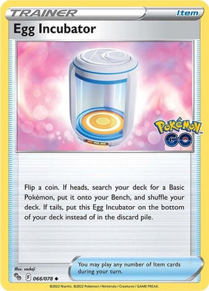 Pokemon TCG - Pokemon GO - Egg Incubator - 066/078