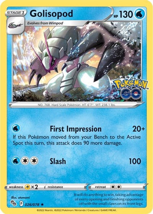 Pokemon TCG - Pokemon GO - Golisopod - 026/078 - Holofoil