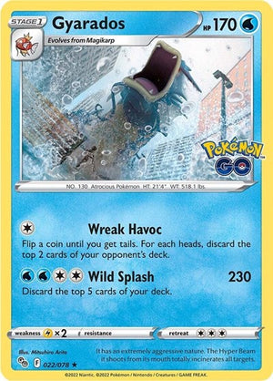 Pokemon TCG - Pokemon GO - Gyarados - 022/078 - Reverse Holofoil