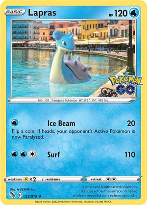 Pokemon TCG - Pokemon GO - Lapras - 023/078 - Reverse Holofoil