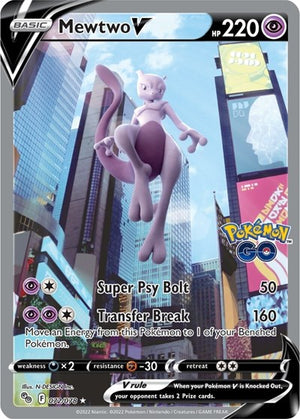 Pokemon TCG - Pokemon GO - Mewtwo V - 072/078 - Holofoil