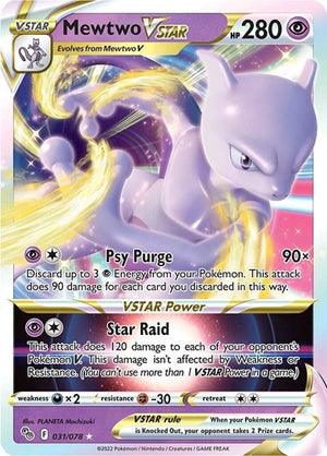 Pokemon TCG - Pokemon GO - Mewtwo VSTAR - 031/078 - Holofoil
