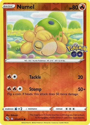 Pokemon TCG - Pokemon GO - Numel - 013/078 - Reverse Holofoil