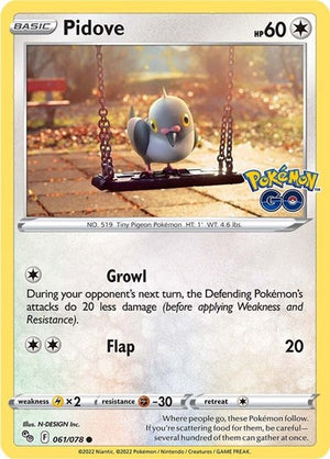 Pokemon TCG - Pokemon GO - Pidove - 061/078
