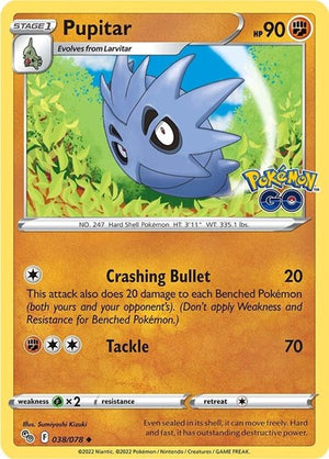 Pokemon TCG - Pokemon GO - Pupitar - 038/078 - Reverse Holofoil