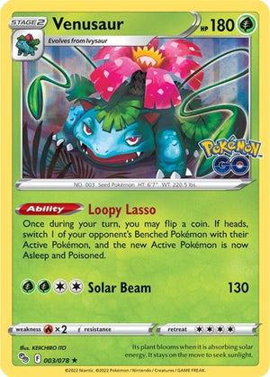 Pokemon TCG - Pokemon GO - Venusaur - 003/078 - Reverse Holofoil