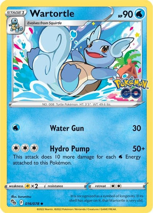 Pokemon TCG - Pokemon GO - Wartortle - 016/078